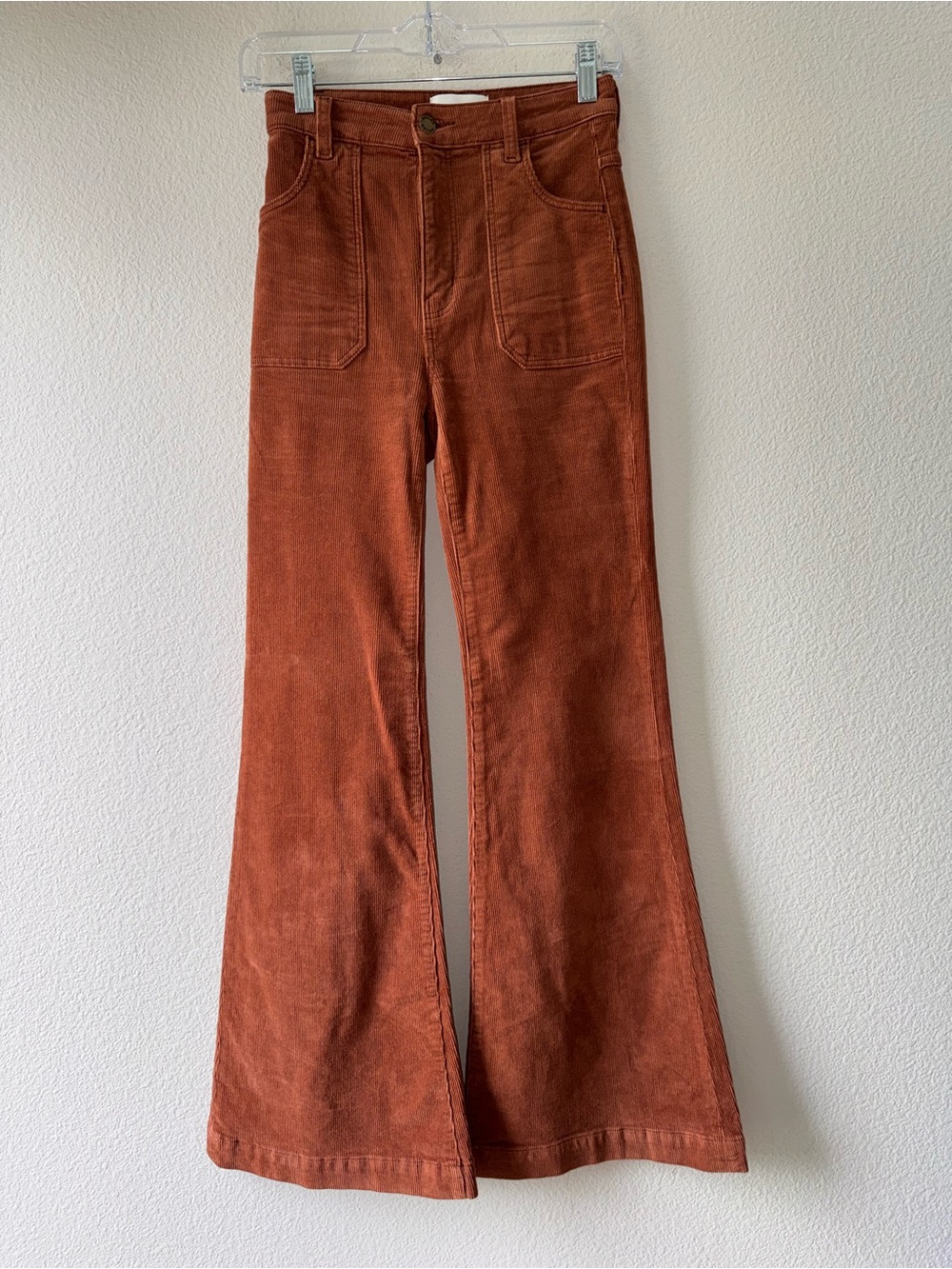 Rollas High Waisted Corduroy Flare Leg Pants Size 25 EUC
